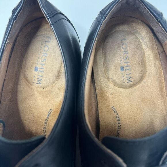 FLORSHEIM Oxford Black Leather Dress Shoes Mens Size 8.5 EEE Comfort - Picture 6 of 10